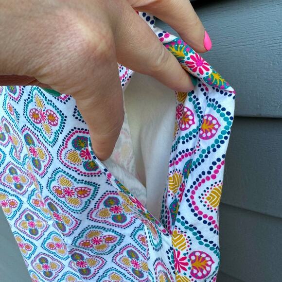 Boden size 8 Petite Geometric Print Lightweight Cotton Mini Skirt w/ POCKETS! - Picture 3 of 10